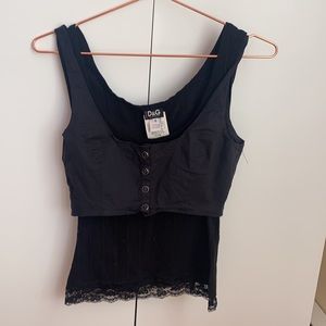 D&G black tank top size small